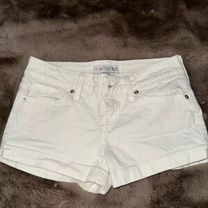 White GUESS shorts